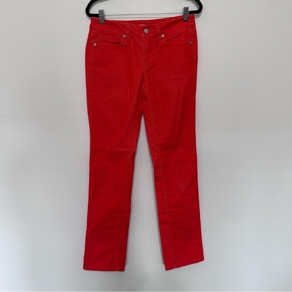 LOFT Pants - Loft women’s modern straight corduroy pant orange size 25/0 mid rise